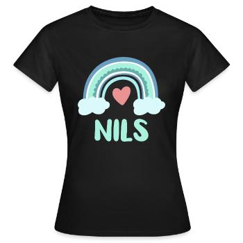 Nils Nom Rainbow Baby - T-shirt Femme - noir - Devant - AI Model Female 172 dark (172cm)