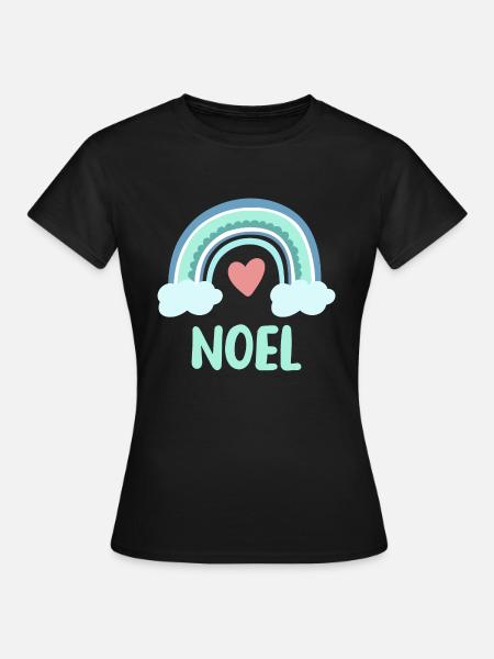 Noel Name Regenbogen Baby - Frauen T-Shirt - Schwarz