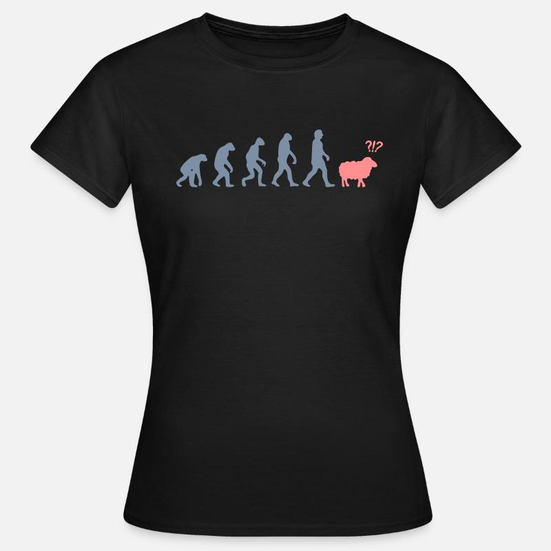 evolution mouton - T-shirt Femme - noir
