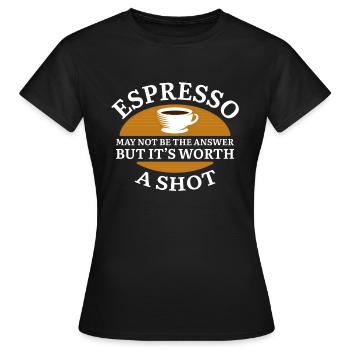 Espresso Shot - T-shirt Femme - noir - Devant - AI Model Female 172 dark (172cm)