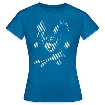 Harley Quinn black & white Frauen T-Shirt - Frauen T-Shirt - Antikblaues Saphir meliert - Vorne - AI Model Female 172 dark (172cm)