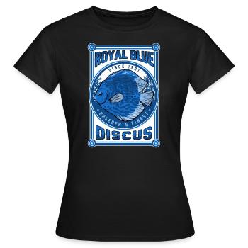 Poissons d'aquarium Discus Royal Blue - T-shirt Femme - noir - Devant - AI Model Female 172 dark (172cm)