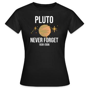 pluto planet - Women's T-Shirt - black - Front - AI Model Female 172 dark (172cm)