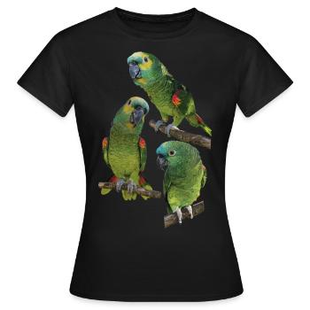 L’amazone à front bleu - T-shirt Femme - noir - Devant - AI Model Female 172 dark (172cm)