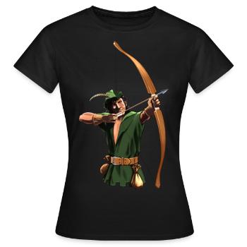 Robin des Bois - Bow and Arrow - Cadeau - T-shirt Femme - noir - Devant - AI Model Female 172 dark (172cm)