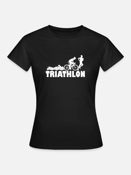Triathlon Triathlete Swim Bike Run - Women's T-Shirt - black