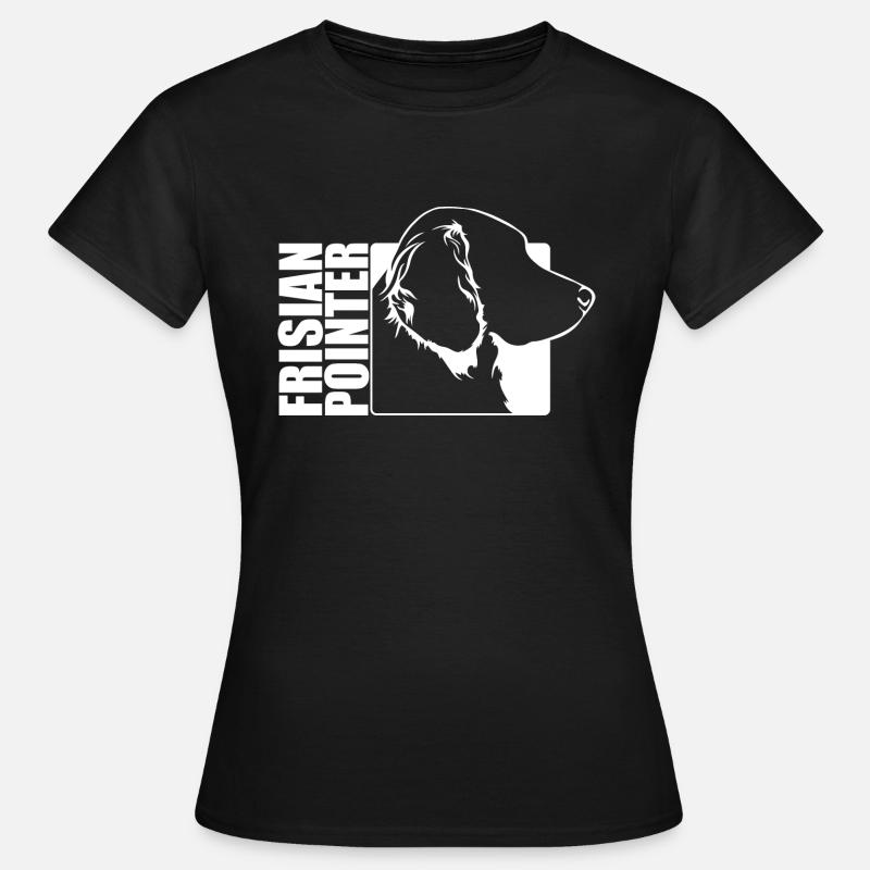 Frison Pointer Profile Chiens Chien Wilsigns - T-shirt Femme - noir