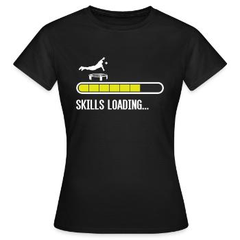Roundnet Skills Loading - Frauen T-Shirt - Schwarz - Vorne - AI Model Female 172 dark (172cm)