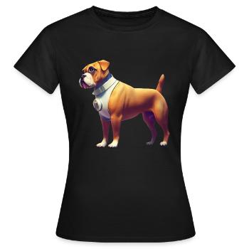 Deutscher Boxer Hund - Deutscher Boxer - Frauen T-Shirt - Schwarz - Vorne - AI Model Female 172 dark (172cm)