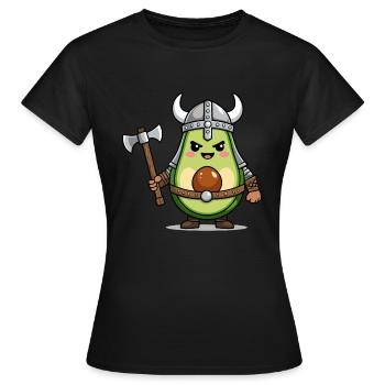 Avocat Viking Warrior - T-shirt Femme - noir - Devant - AI Model Female 172 dark (172cm)