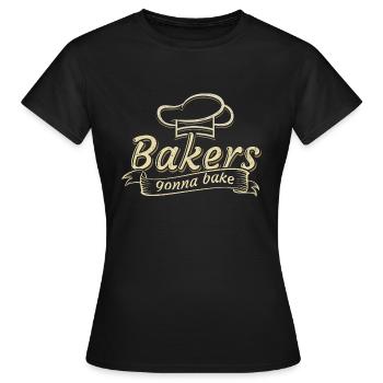 Baker qui dit jeu de mots travail boulot cadeau hobby - T-shirt Femme - noir - Devant - AI Model Female 172 dark (172cm)