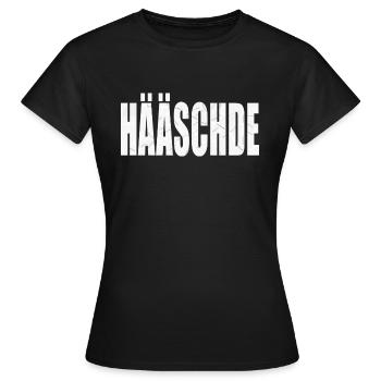 Hääschde - Hauenstein Dorf Pfalz map - Women's T-Shirt - black - Front - AI Model Female 172 dark (172cm)