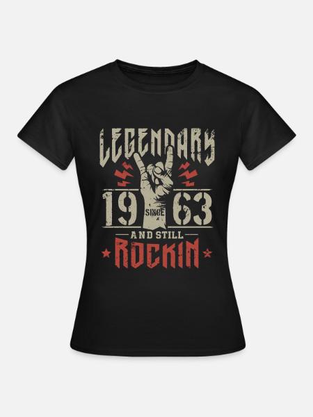 Legendär seit 1963 Jahrgang Rock Heavy Metal - Frauen T-Shirt - Schwarz