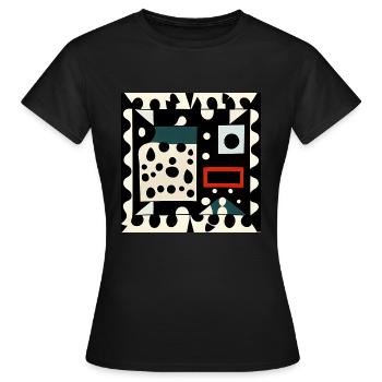 Art abstrait, design créatif et moderne - T-shirt Femme - noir - Devant - AI Model Female 172 dark (172cm)