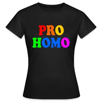 Pro homo - T-shirt Femme - noir - Devant - AI Model Female 172 dark (172cm)