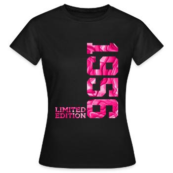 70. GEBURTSTAG PINK LIMITED EDITION 1956 - Frauen T-Shirt - Schwarz - Vorne - AI Model Female 172 dark (172cm)