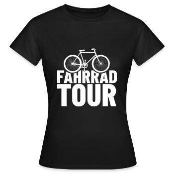 Fahrradtour Shirt - Frauen T-Shirt - Schwarz - Vorne - AI Model Female 172 dark (172cm)