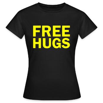 Free hugs - Women's T-Shirt - black - Front - AI Model Female 172 dark (172cm)