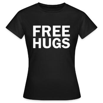 Free hugs - Women's T-Shirt - black - Front - AI Model Female 172 dark (172cm)