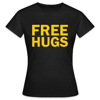 Free hugs - Women's T-Shirt - black - Front - AI Model Female 172 dark (172cm)