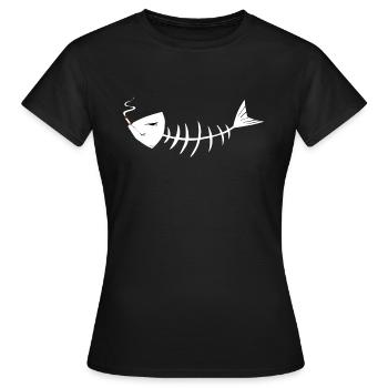 Bonjour de l’arête de poisson - T-shirt Femme - noir - Devant - AI Model Female 172 dark (172cm)