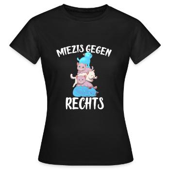 Trans miezen gegen rechts - Frauen T-Shirt - Schwarz - Vorne - AI Model Female 172 dark (172cm)