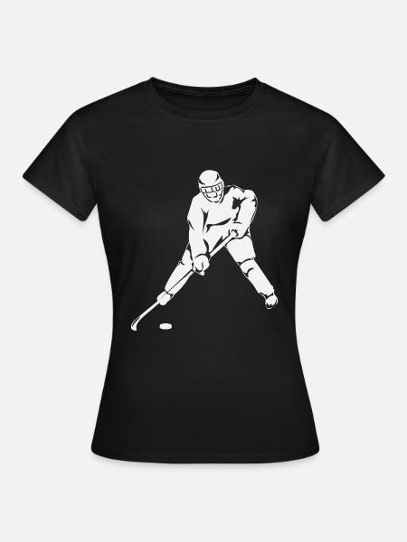 Eishockey Spieler - Frauen T-Shirt - Schwarz