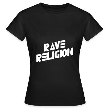 Rave Religion Rave White - T-shirt Femme - noir - Devant - AI Model Female 172 dark (172cm)