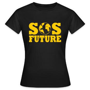 Sos future - Women's T-Shirt - black - Front - AI Model Female 172 dark (172cm)