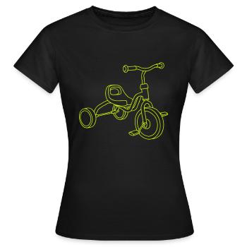 tricycle d'enfants - T-shirt Femme - noir - Devant - AI Model Female 172 dark (172cm)