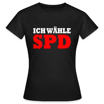 Ich wähle spd - Frauen T-Shirt - Schwarz - Vorne - AI Model Female 172 dark (172cm)