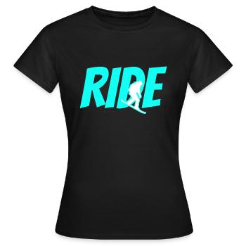 RIDE SNOWBOARDER - T-shirt Femme - noir - Devant - AI Model Female 172 dark (172cm)
