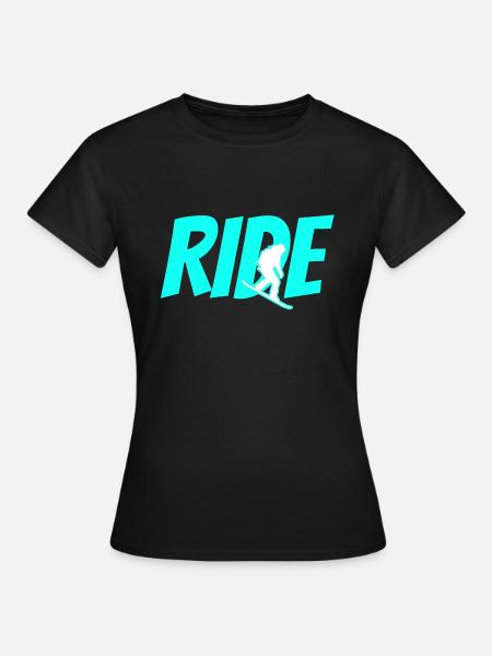 RIDE SNOWBOARDER - Frauen T-Shirt - Schwarz