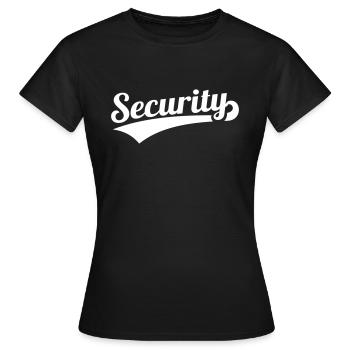 Security - Women's T-Shirt - black - Front - AI Model Female 172 dark (172cm)