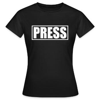 Press - T-shirt Femme - noir - Devant - AI Model Female 172 dark (172cm)