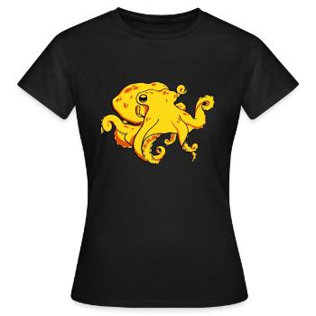 Krake - Frauen T-Shirt - Schwarz - Vorne - AI Model Female 172 dark (172cm)