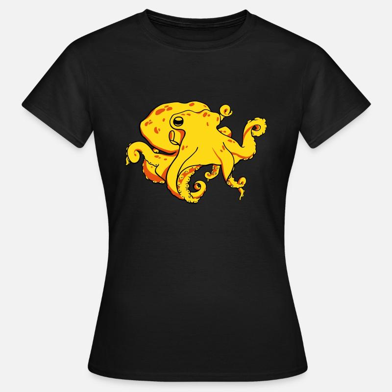 Krake - Frauen T-Shirt - Schwarz