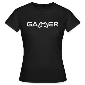 Gamer - Women's T-Shirt - black - Front - AI Model Female 172 dark (172cm)