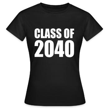 Class of 2040 - Women's T-Shirt - black - Front - AI Model Female 172 dark (172cm)