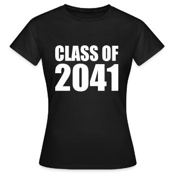 Class of 2041 - Women's T-Shirt - black - Front - AI Model Female 172 dark (172cm)