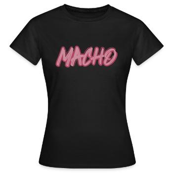 Macho - Frauen T-Shirt - Schwarz - Vorne - AI Model Female 172 dark (172cm)