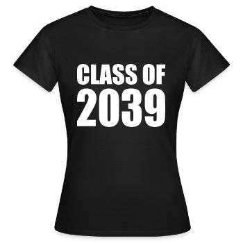 Class of 2039 - Women's T-Shirt - black - Front - AI Model Female 172 dark (172cm)