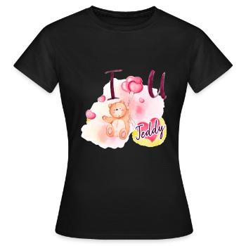 Teddy - Women's T-Shirt - black - Front - AI Model Female 172 dark (172cm)