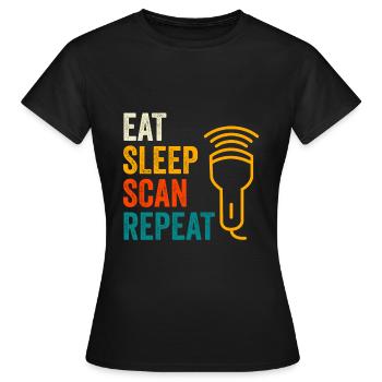 Sonograph Sonographie Scan - Frauen T-Shirt - Schwarz - Vorne - AI Model Female 172 dark (172cm)