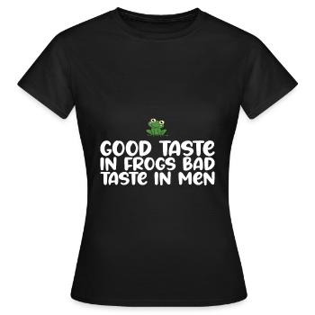 Goût Grenouille Mauvais goût chez les hommes - T-shirt Femme - noir - Devant - AI Model Female 172 dark (172cm)