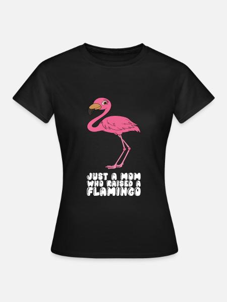 Lustige Flamingo-Grafik - Frauen T-Shirt - Schwarz
