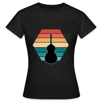 Kontrabass - Frauen T-Shirt - Schwarz - Vorne - AI Model Female 172 dark (172cm)