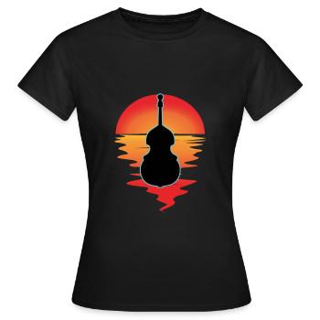 Contrebasse - T-shirt Femme - noir - Devant - AI Model Female 172 dark (172cm)