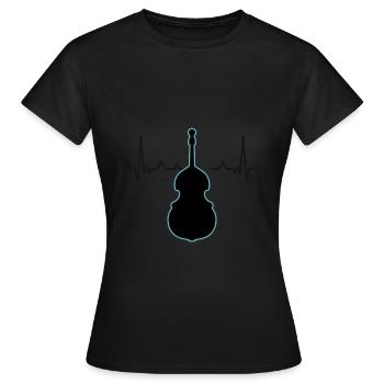 Contrebasse - T-shirt Femme - noir - Devant - AI Model Female 172 dark (172cm)