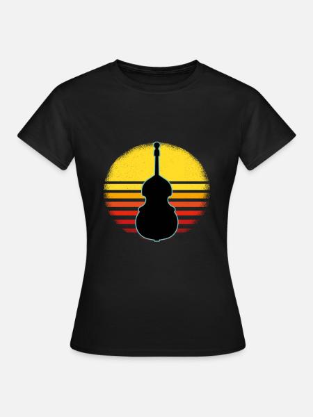 Kontrabass - Frauen T-Shirt - Schwarz